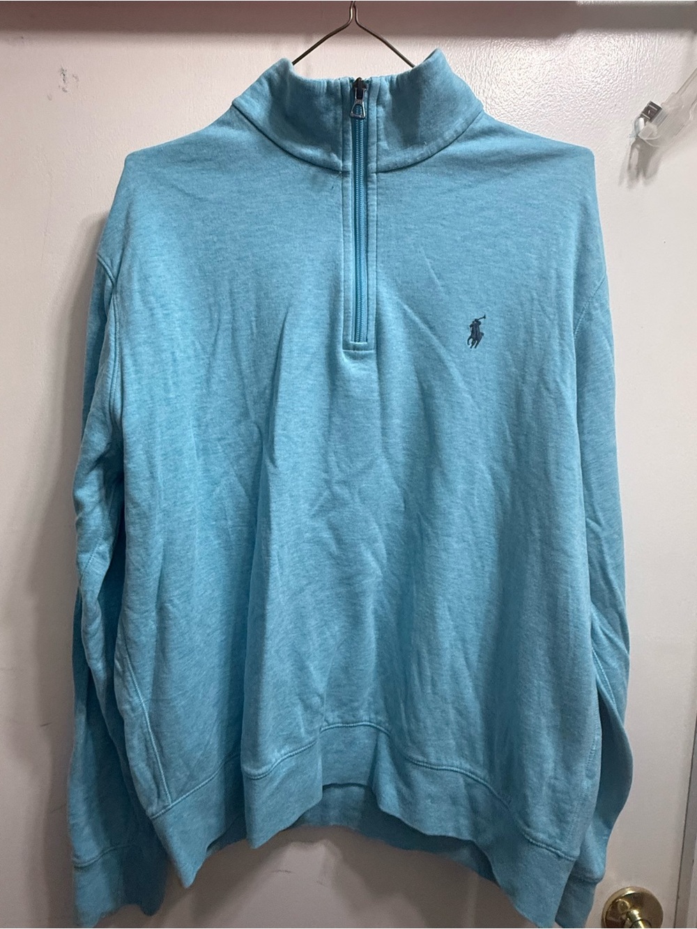 Polo by Ralph Lauren Men’s Light Blue Quarter-Zip Sweatshirt